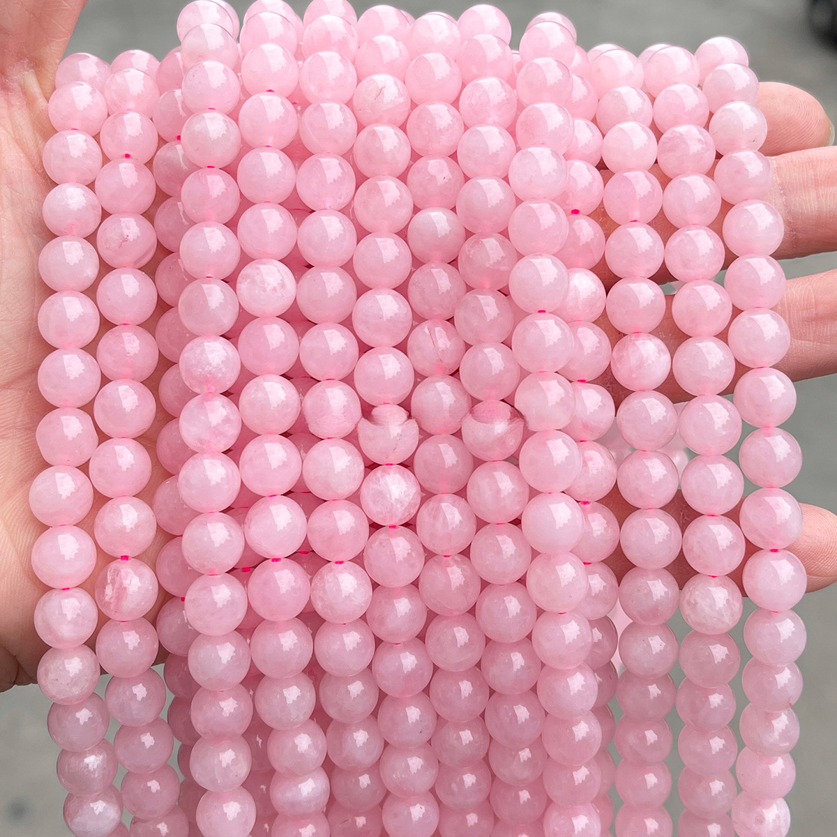 Natural Rose Quartz Beads Loose – Crystal Round Beads, Bracelet Jewelry Findings, Semi-Finished Bulk Wholesale