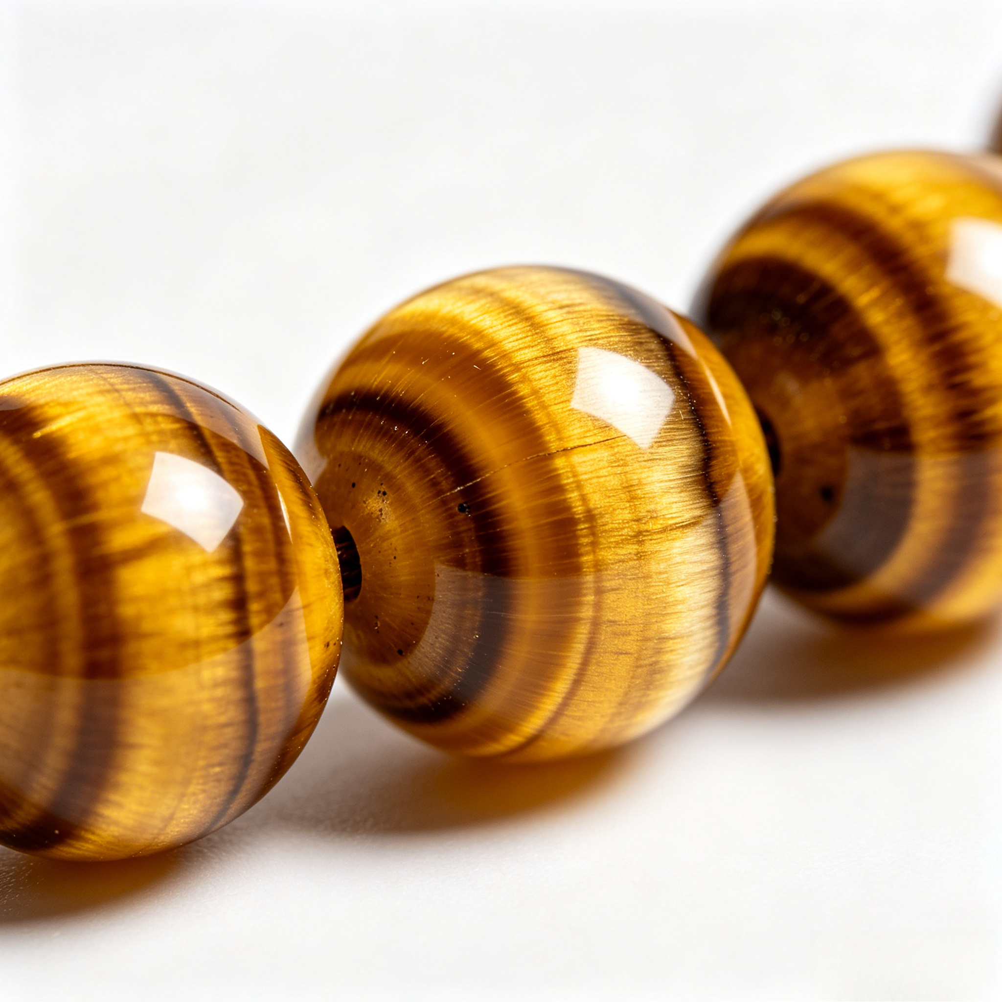 7A Natural Yellow Tiger Eye Beads 