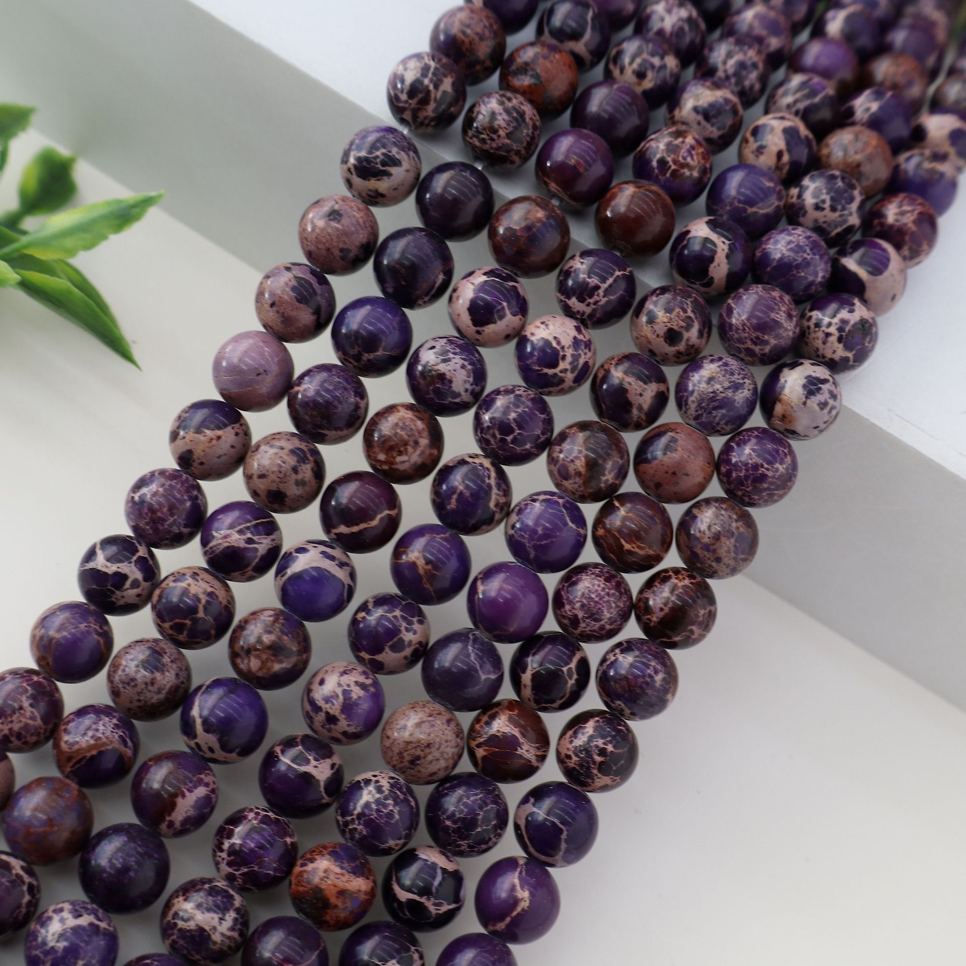 Wholesale Natural Imperial Jasper Round Beads, Loose Gemstone Beads for DIY Bracelet Necklace Jewelry Making, 4/6/8/10mm