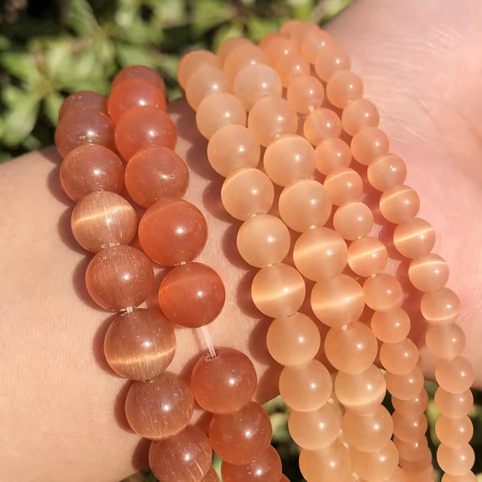 Colorful Cat's Eye Round Beads, Loose Spacer Beads for DIY Bracelet Necklace Jewelry Making, 4/6/8/10mm Sizes Available