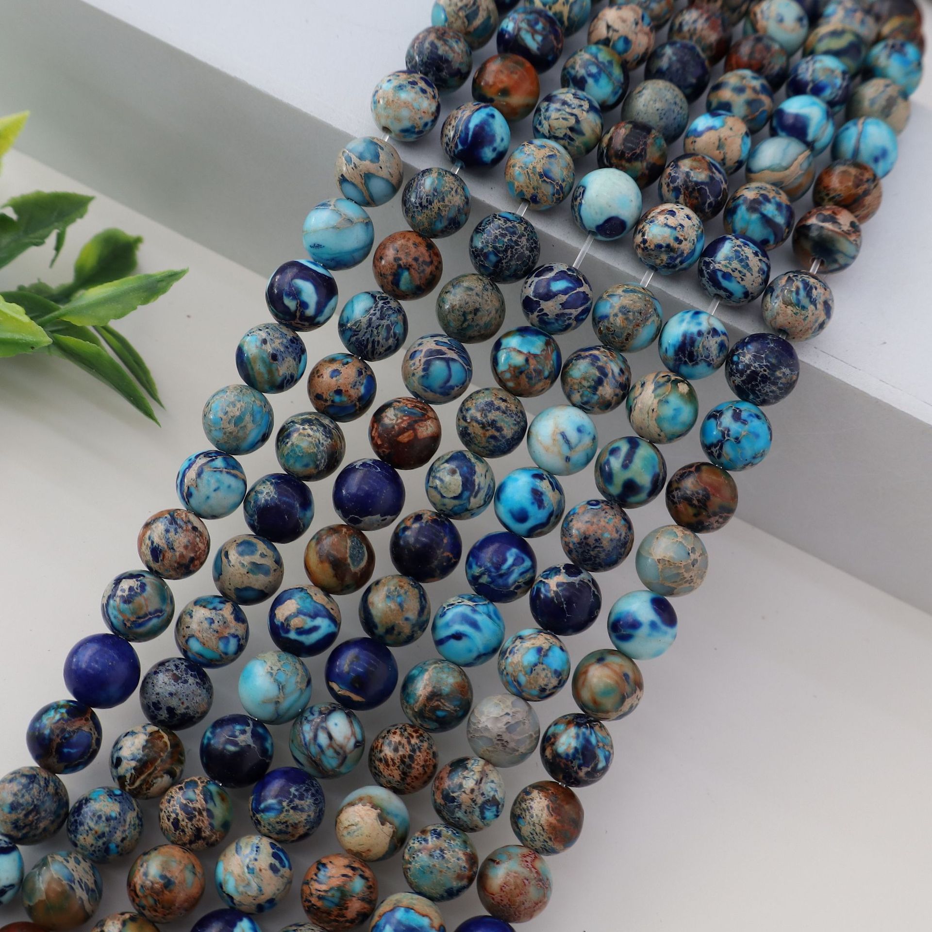 Wholesale Natural Imperial Jasper Round Beads, Loose Gemstone Beads for DIY Bracelet Necklace Jewelry Making, 4/6/8/10mm