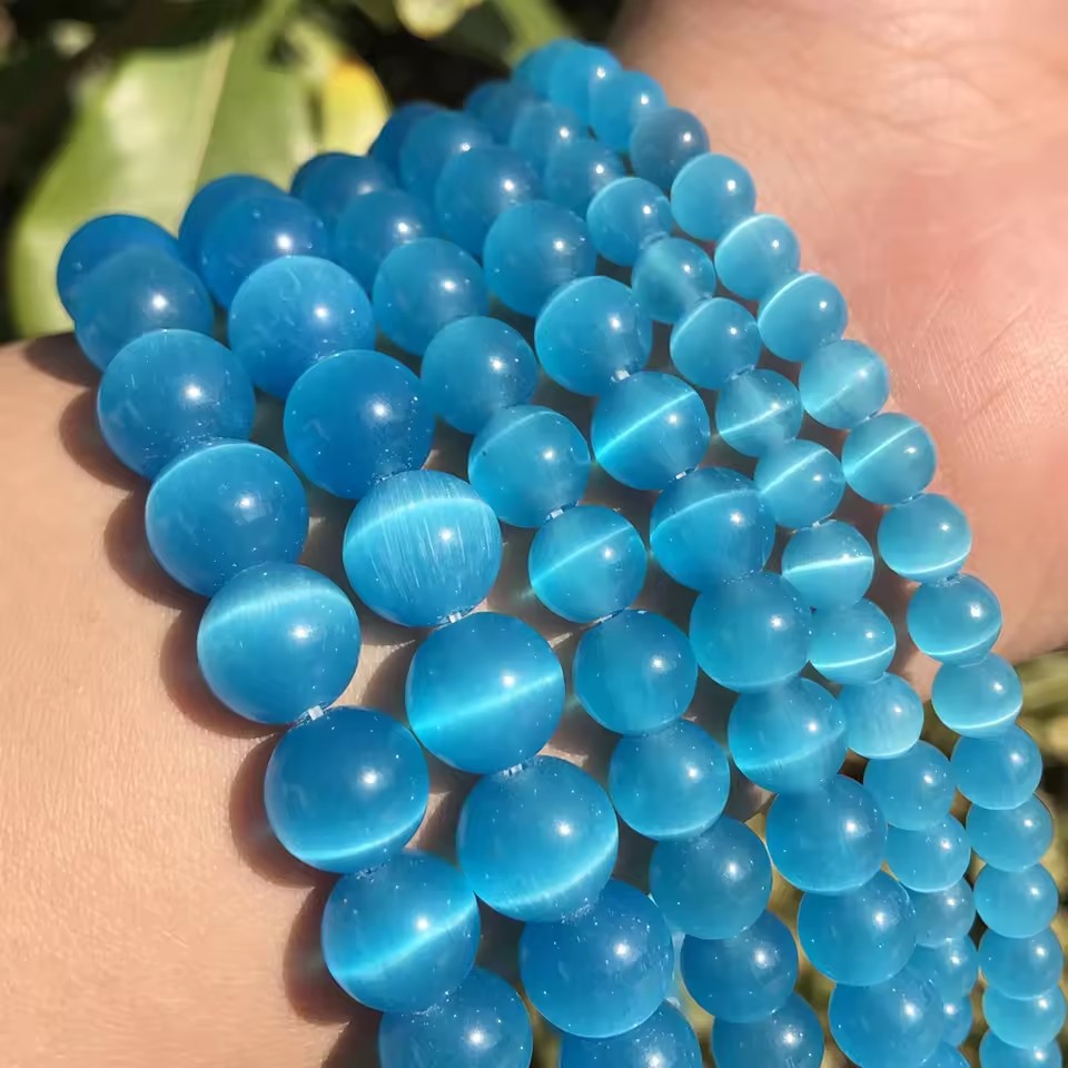 Colorful Cat's Eye Round Beads, Loose Spacer Beads for DIY Bracelet Necklace Jewelry Making, 4/6/8/10mm Sizes Available