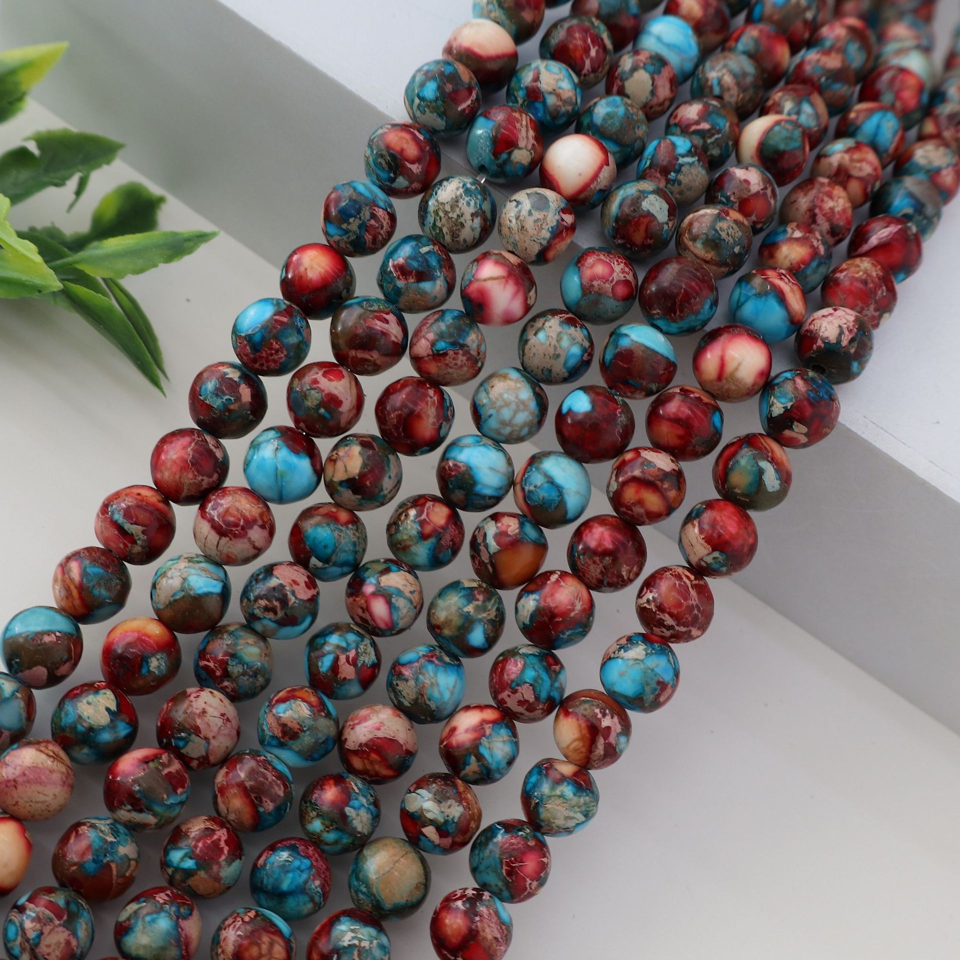 Wholesale Natural Imperial Jasper Round Beads, Loose Gemstone Beads for DIY Bracelet Necklace Jewelry Making, 4/6/8/10mm