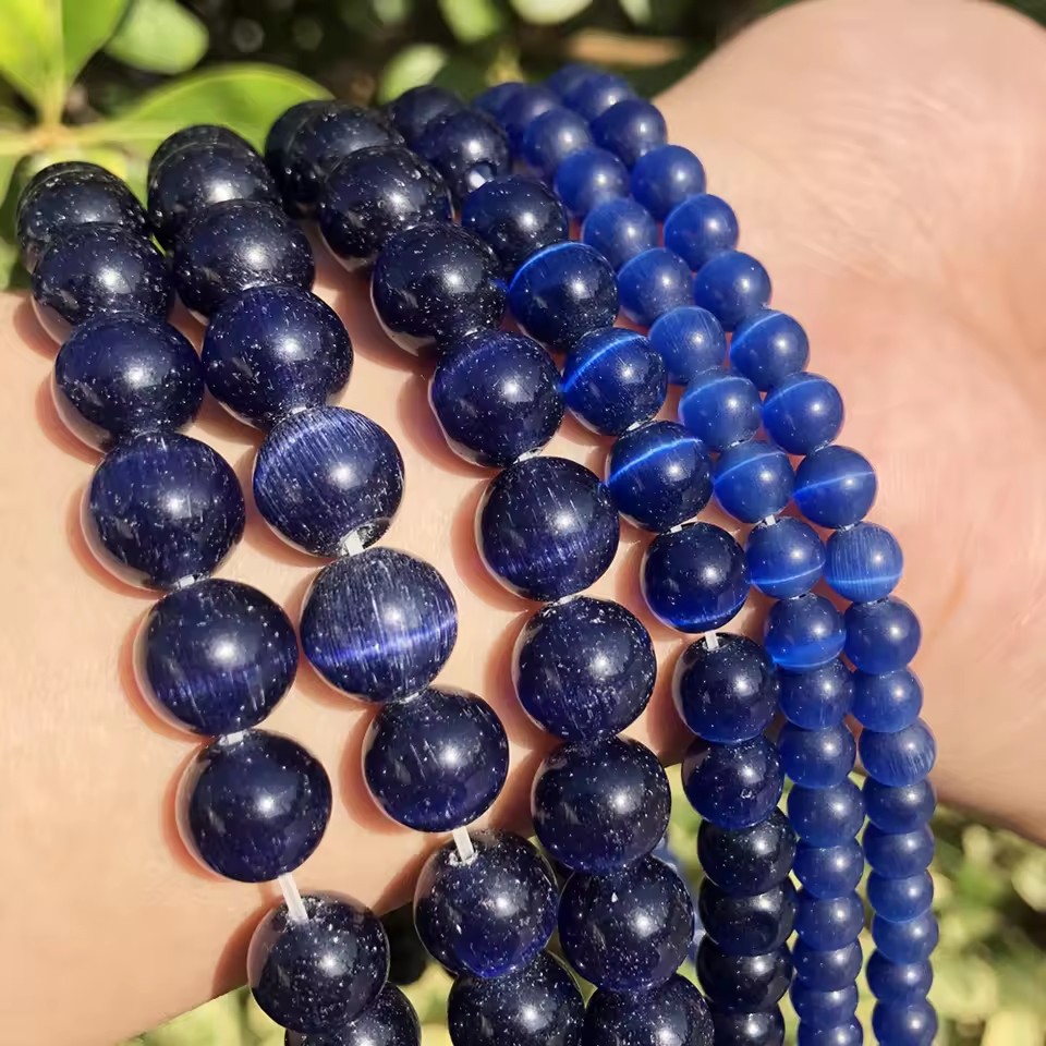 Colorful Cat's Eye Round Beads, Loose Spacer Beads for DIY Bracelet Necklace Jewelry Making, 4/6/8/10mm Sizes Available