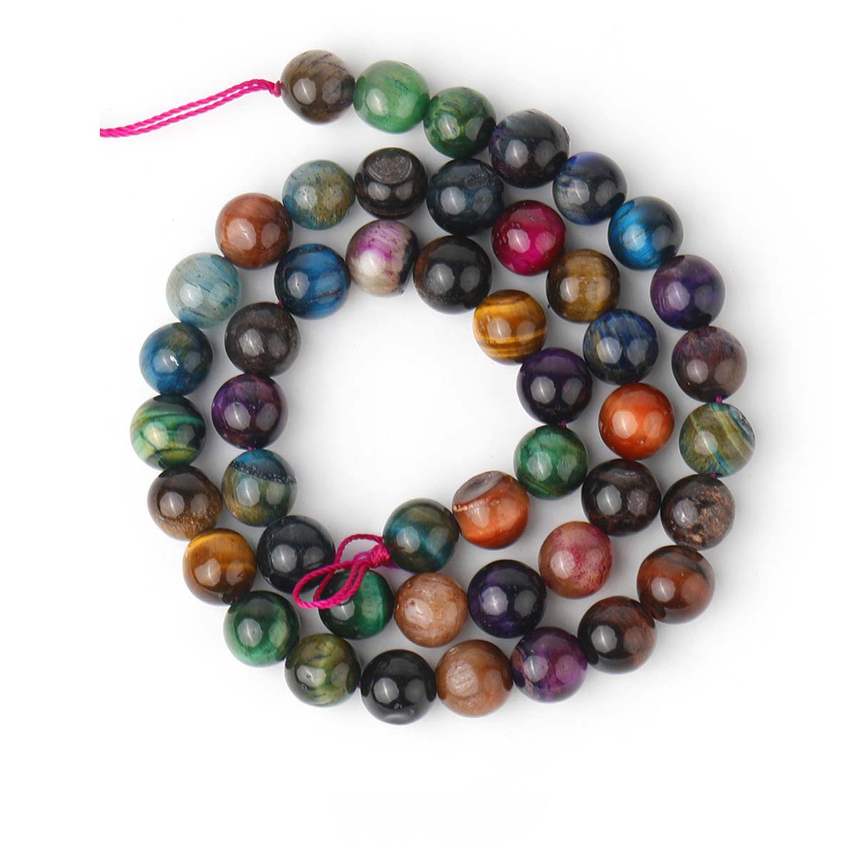 Wholesale Tiger's Eye Beads, Natural Colorful Tiger Eye Round Loose Beads, Spacer Beads for DIY Bracelet Necklace Jewelry Making, 4/6/8/10mm