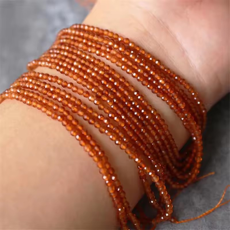 Wholesale Faceted Natural Gemstone Beads, Cut Crystal Loose Beads, Aquamarine Tourmaline Agate Spacer Beads for DIY Bracelet Necklace Jewelry Making, 2/3/4mm