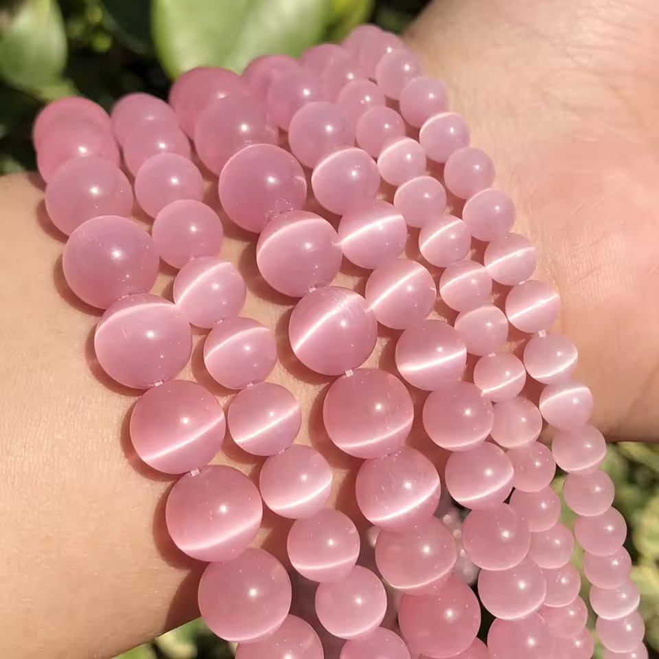 Factory Direct Sales  Cat's Eye Round Beads, Loose Spacer Beads for DIY Bracelet Necklace Jewelry Making, 4/6/8/10mm Sizes Available