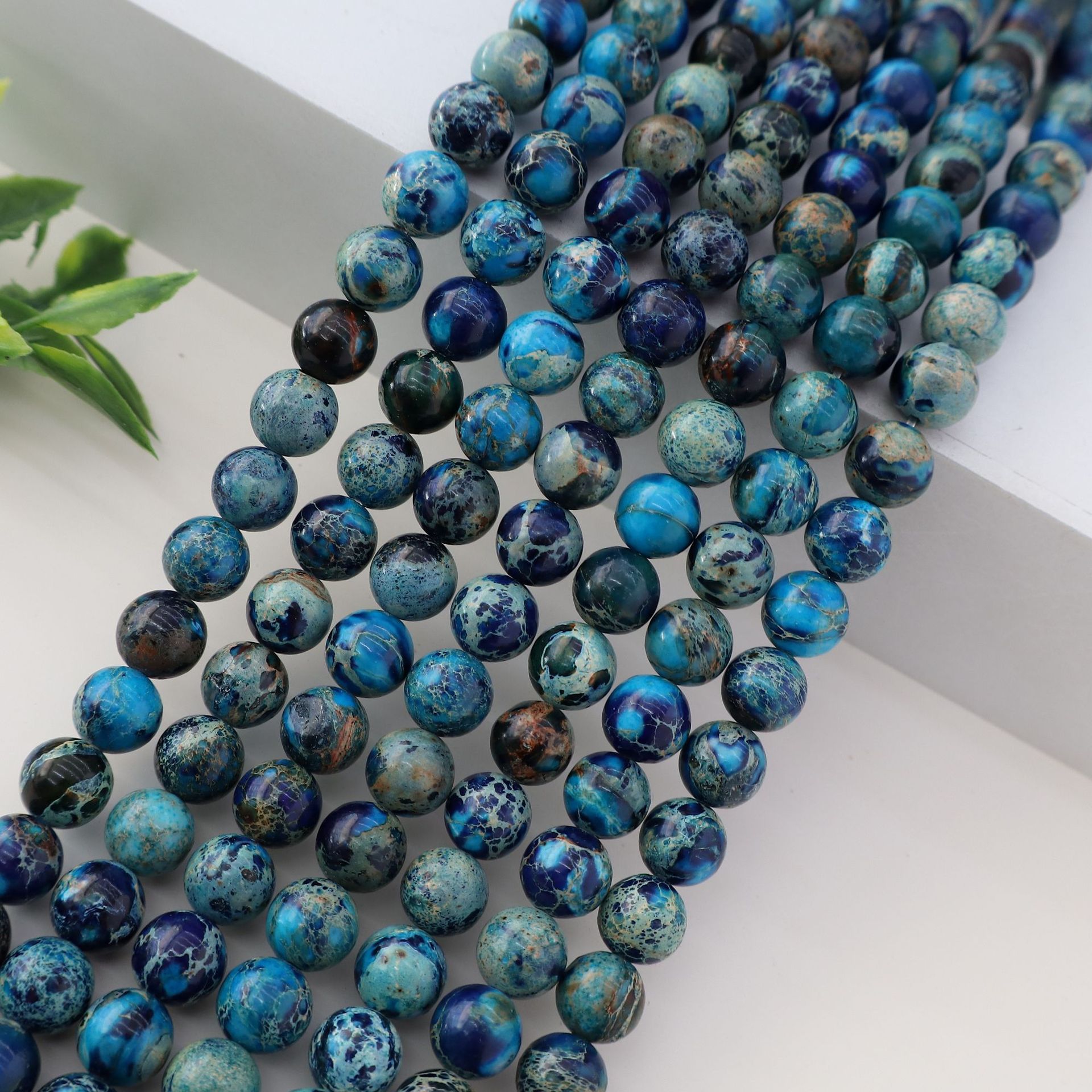 Wholesale Natural Imperial Jasper Round Beads, Loose Gemstone Beads for DIY Bracelet Necklace Jewelry Making, 4/6/8/10mm