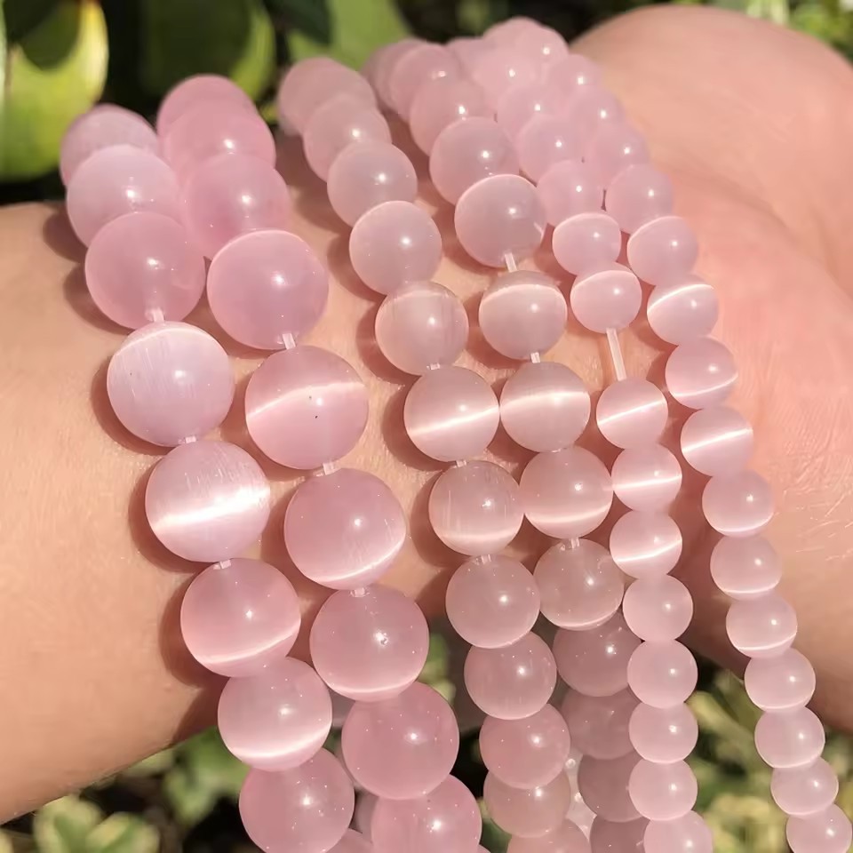 Factory Direct Sales  Cat's Eye Round Beads, Loose Spacer Beads for DIY Bracelet Necklace Jewelry Making, 4/6/8/10mm Sizes Available