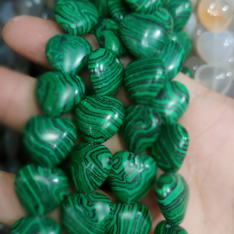 Wholesale Mixed Natural Stone Heart Beads, 16mm Love Shaped Crystal Beads, Loose Gemstone Charms for DIY Bracelet Necklace Jewelry Making