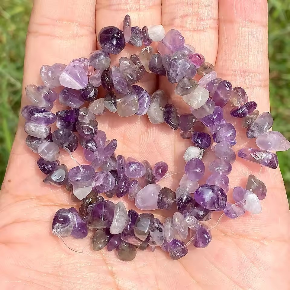 Wholesale Natural Crystal Chips Beads, Irregular Tumbled Gemstone Beads, Amethyst Garnet Loose Beads for DIY Bracelet Necklace Jewelry Making, 5-8mm