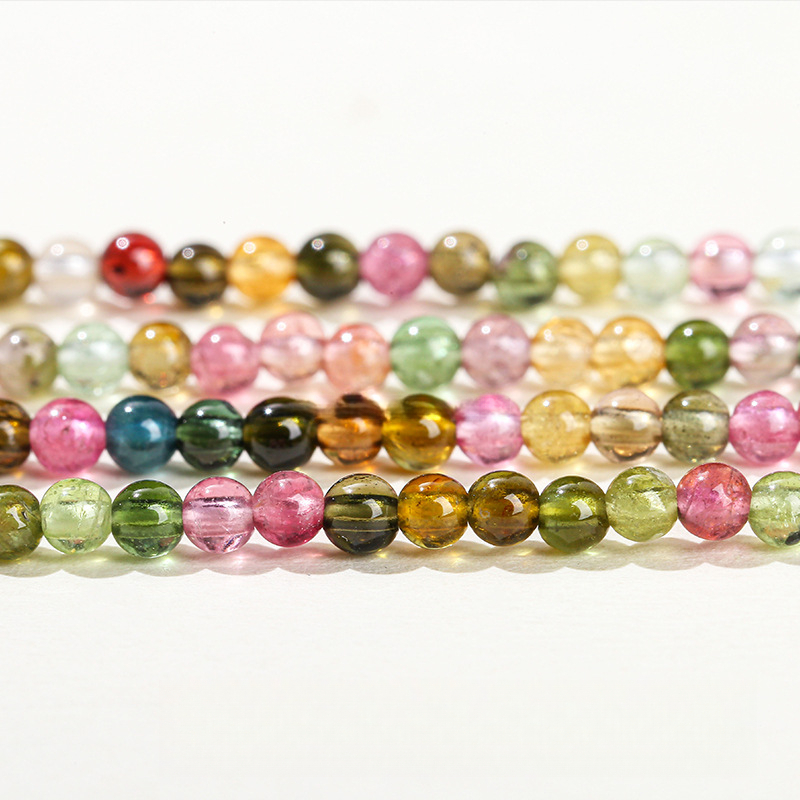 3mm Natural Tourmaline Beads – Candy Color, Wholesale