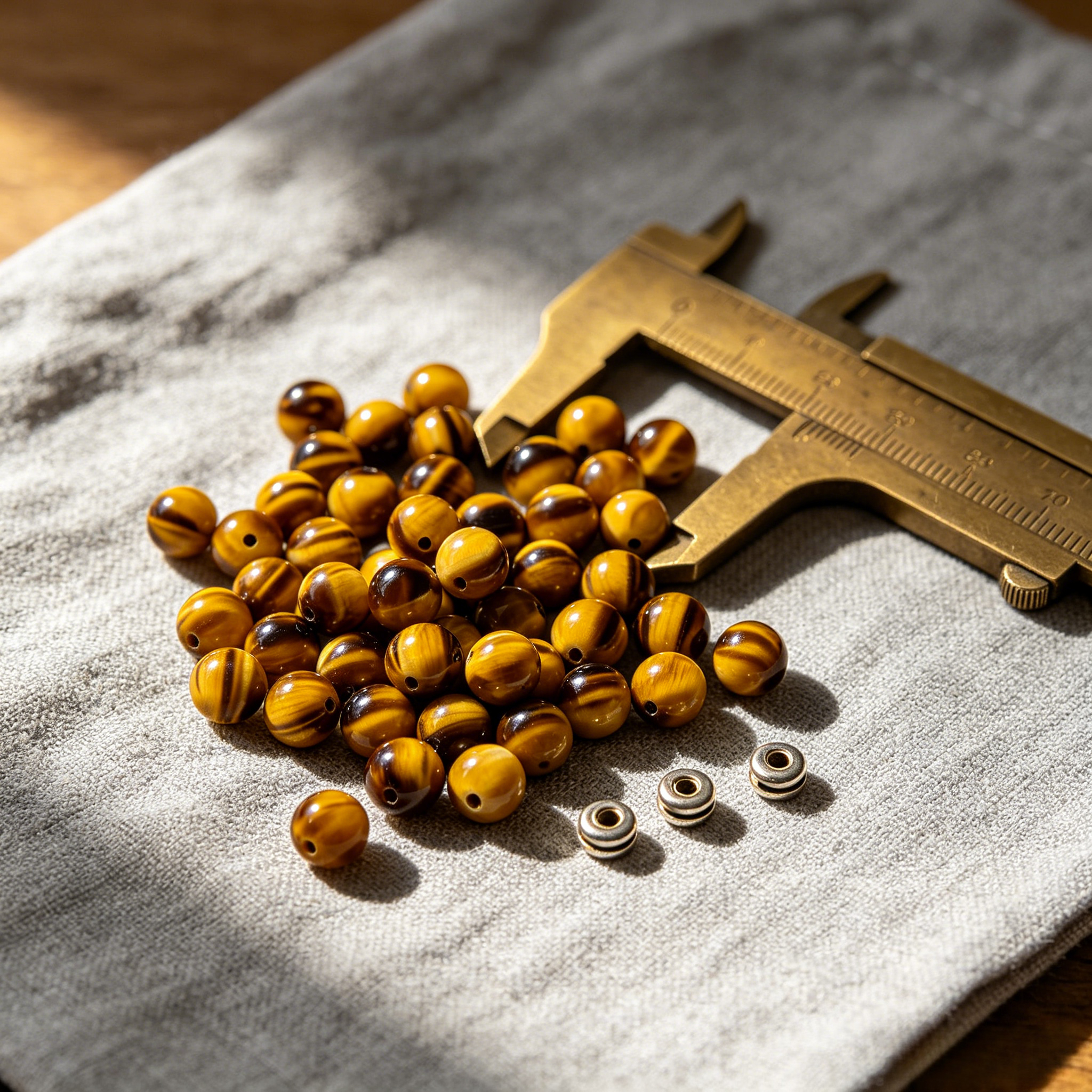 7A Natural Yellow Tiger Eye Beads 