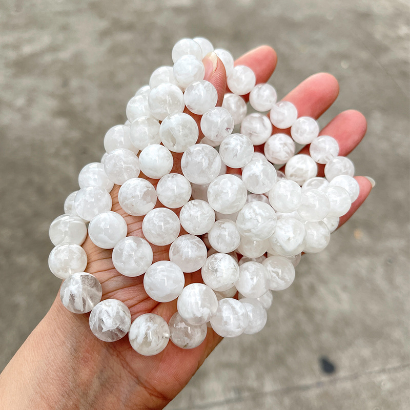 Natural White Snowflake Phantom Bracelet – White Phantom, Wholesale