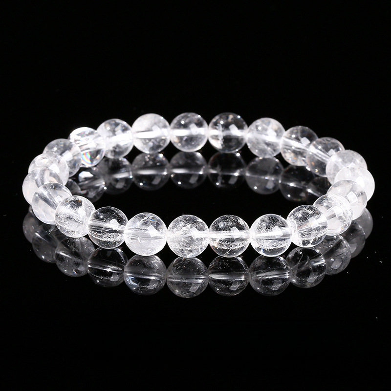8A Natural Clear Quartz Bracelet – Transparent Body, Wholesale