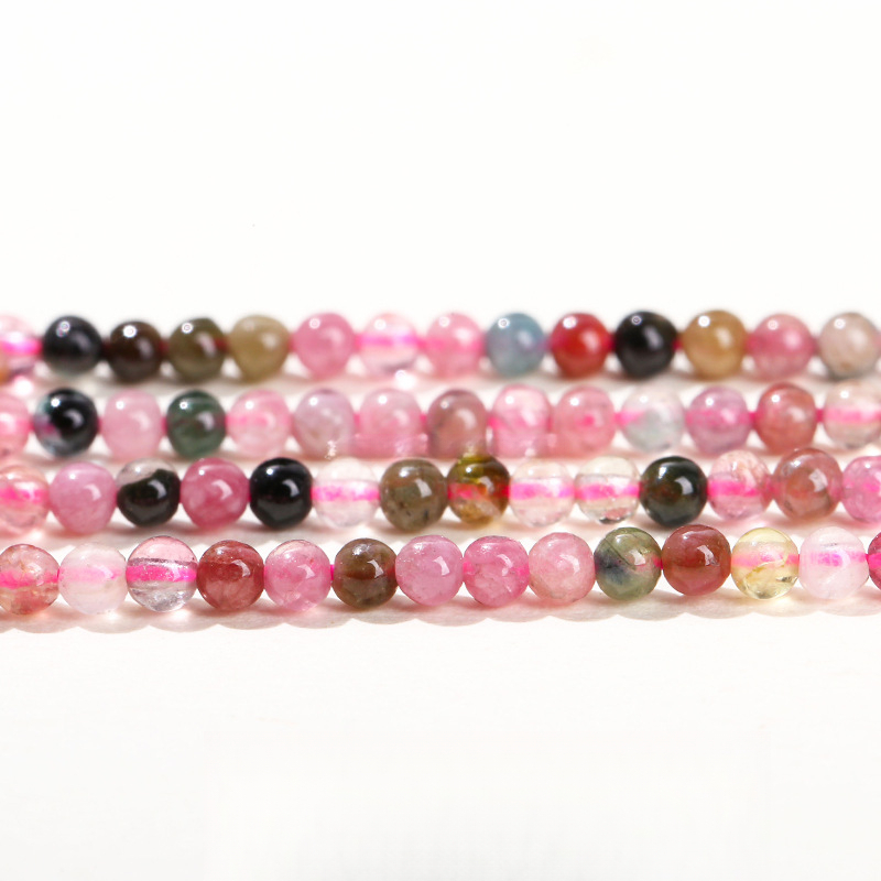 3mm Natural Tourmaline Beads – Candy Color, Wholesale