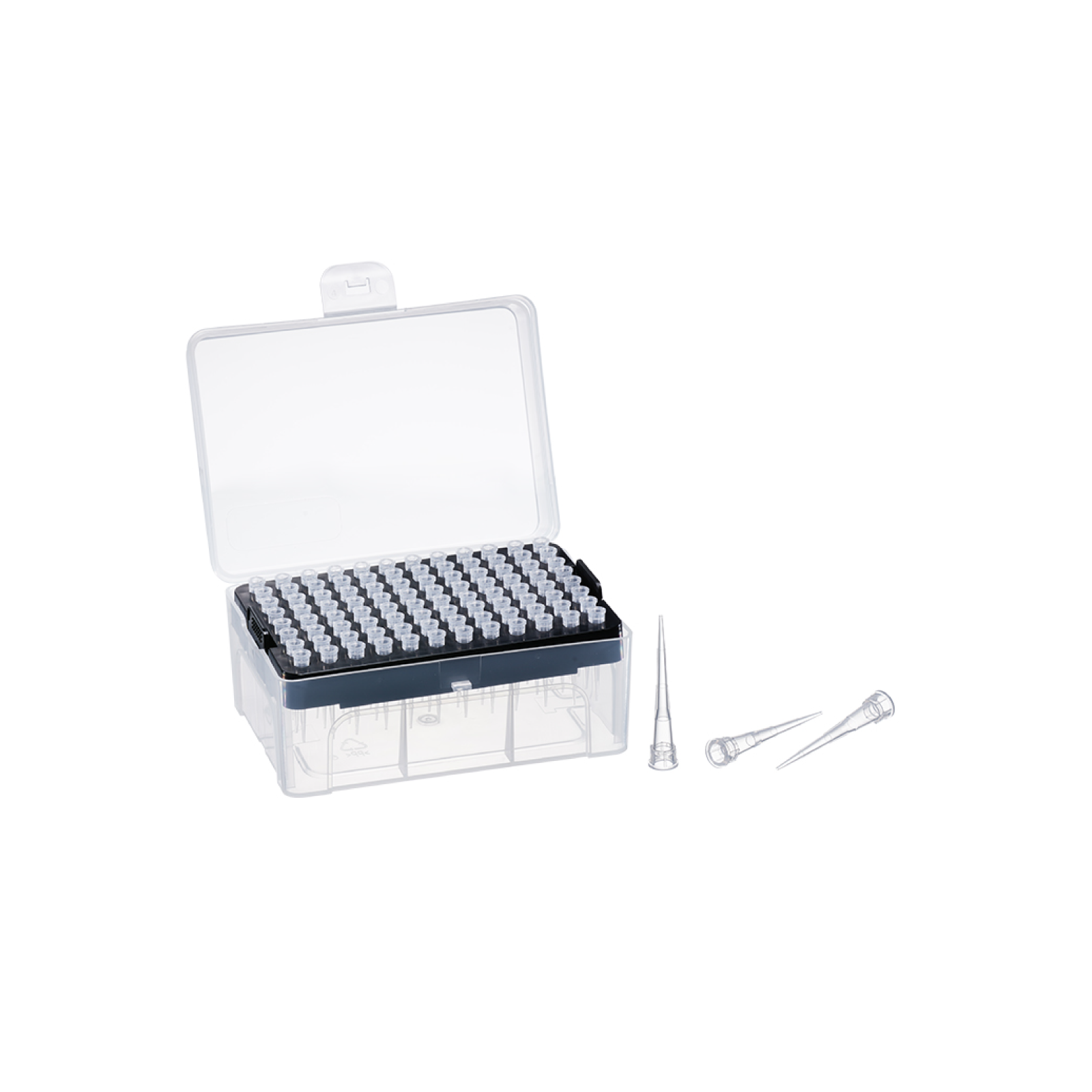 0.5–10μL Sterile Low Retention Pipette Tips, Colorless, 96 Tips/Rack, 50 Racks/Case for Precision Liquid Handling