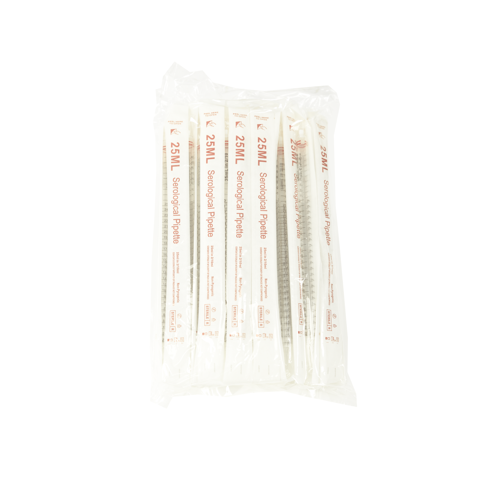 Sterile Serological Pipettes 5mL–50mL | Graduated Polystyrene (PS) Pipettes, DNase RNase Free, Individually Wrapped Lab Consumables