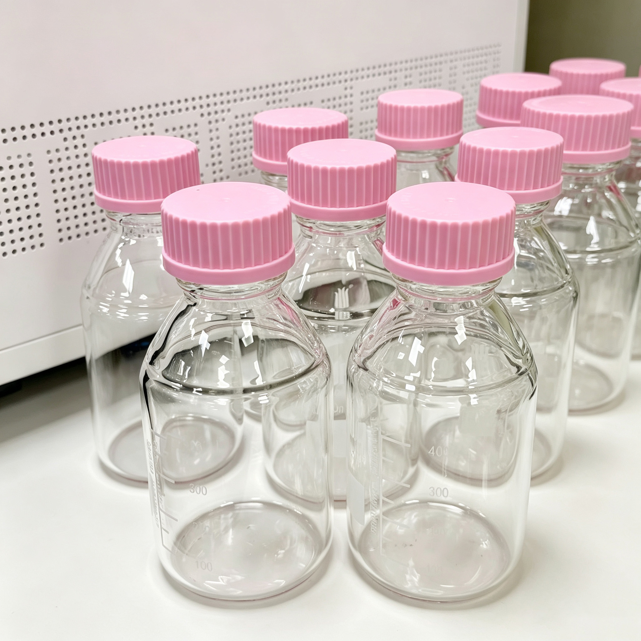 Sterile Media Bottle | Laboratory Reagent Storage Bottle with PP Cap for Cell Culture & Research