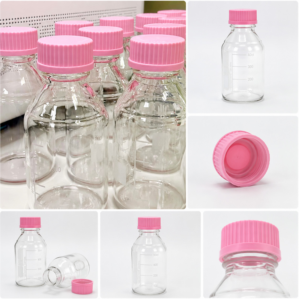 Sterile Media Bottle | Laboratory Reagent Storage Bottle with PP Cap for Cell Culture & Research