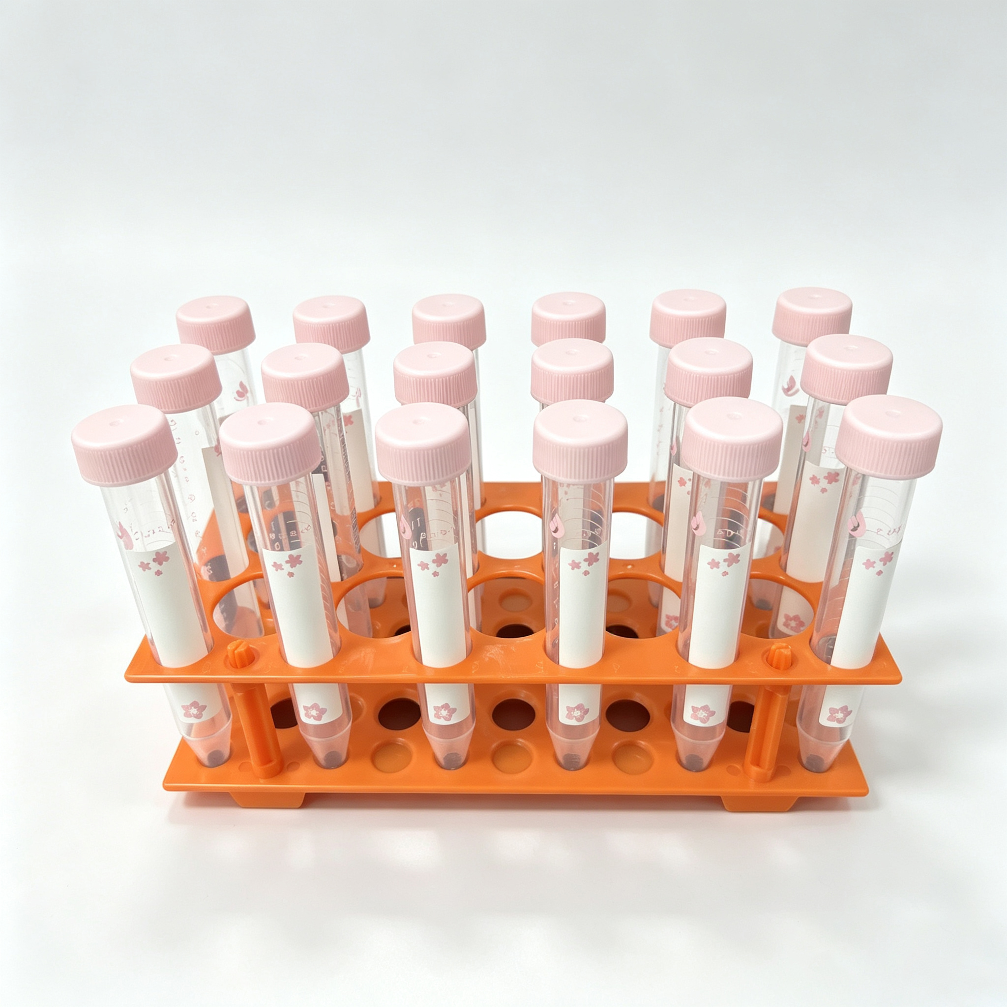 15mL 50mL Pink Centrifuge Tubes | Sterile PP Sample Tubes, RNase DNase Free Conical Bottom Laboratory Tubes
