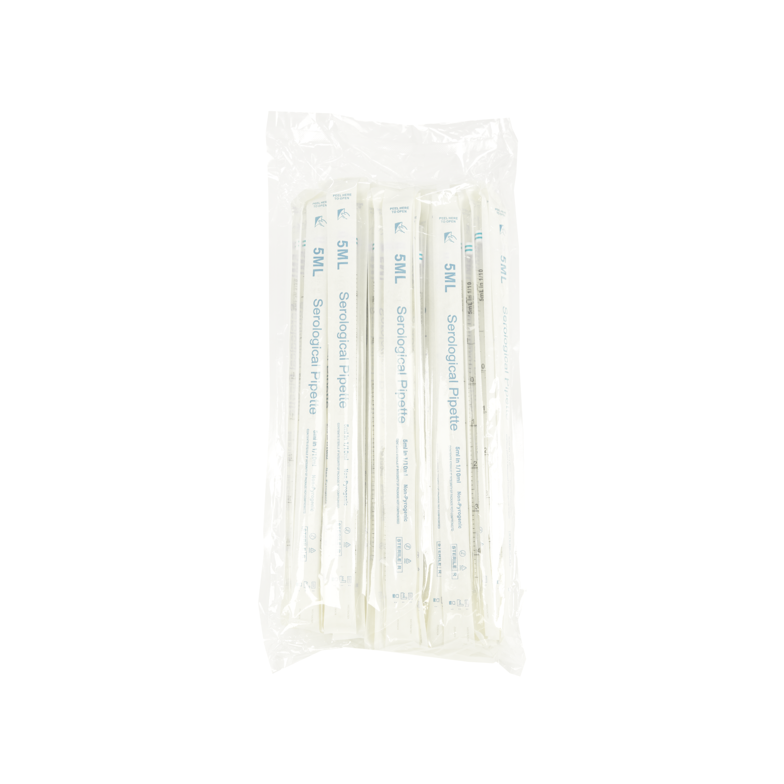 Sterile Serological Pipettes 5mL–50mL | Graduated Polystyrene (PS) Pipettes, DNase RNase Free, Individually Wrapped Lab Consumables