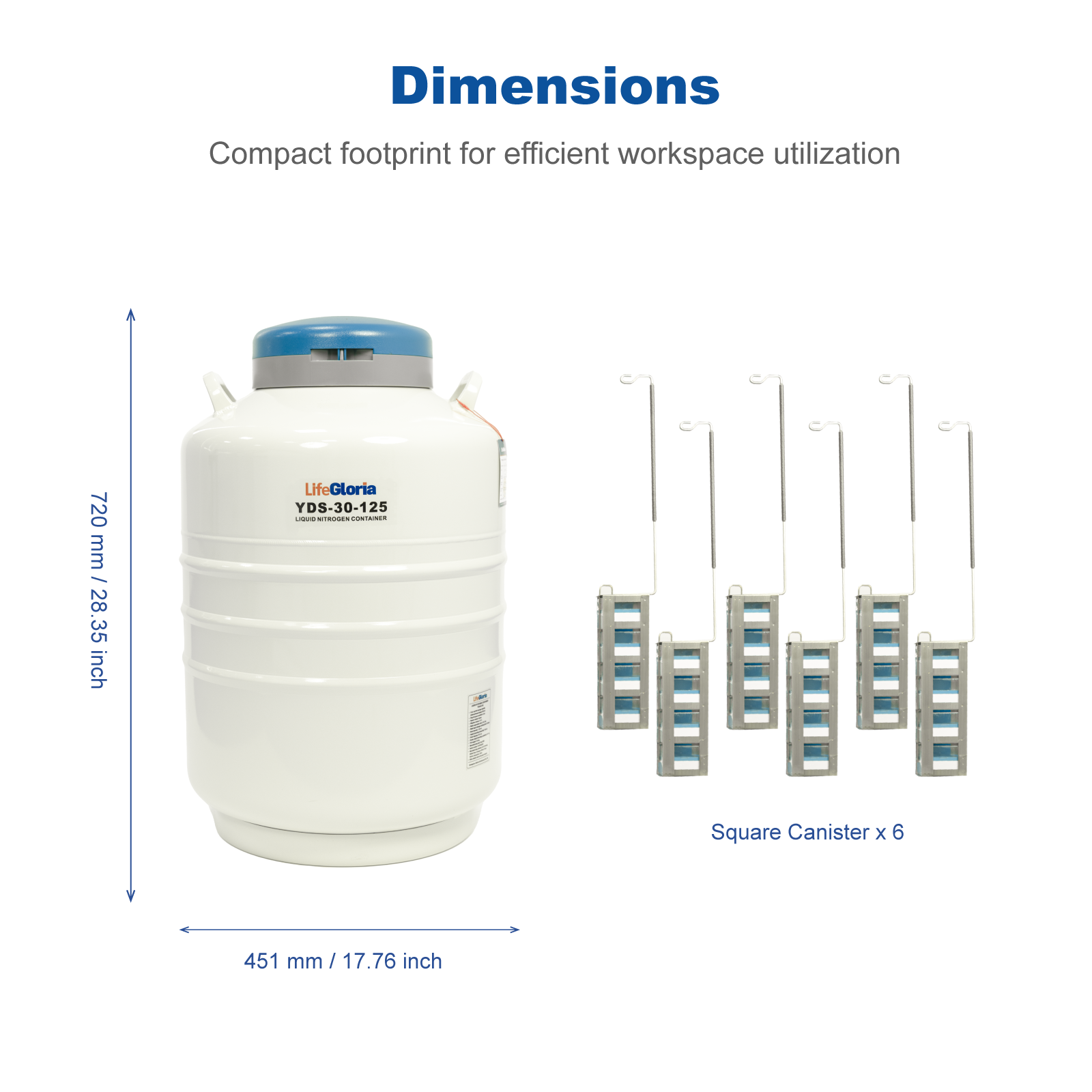 Liquid Nitrogen Biological Container | Cryogenic Dewar Tank (2L–50L) for Stem Cells, Semen, Vaccines and Laboratory Storage