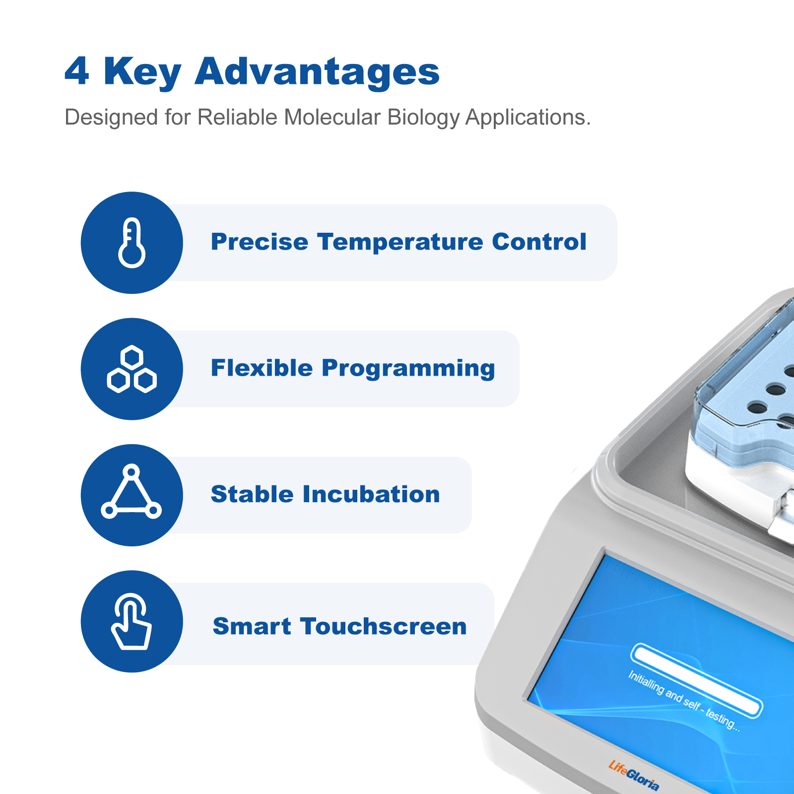 Thermo Mixer with Heating & Cooling | 7-Inch Touch Screen Dry Bath Incubator