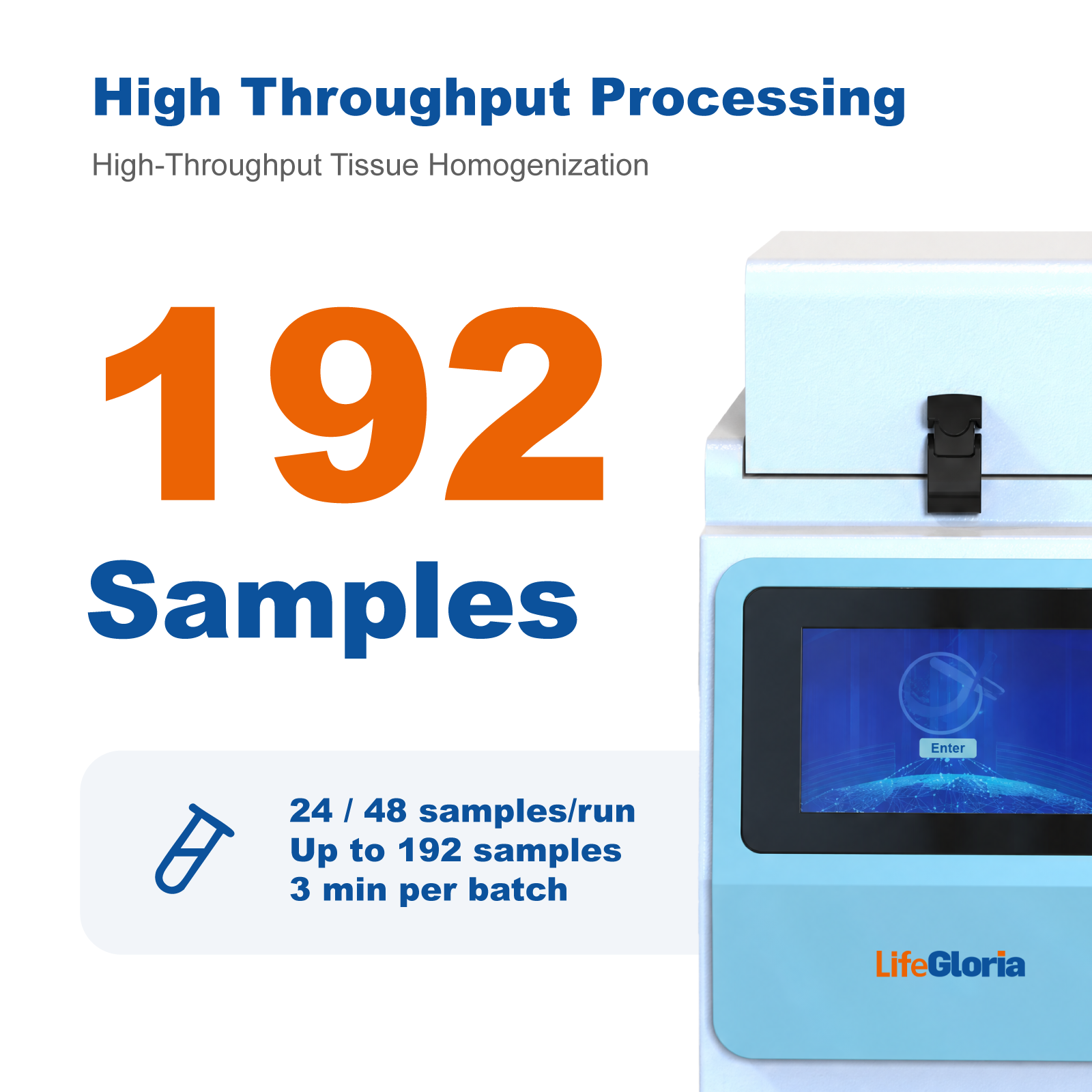 High-Speed Tissue Homogenizer Grinder Tiss-24/48 | 24/48 Sample Bead Mill Homogenizer for DNA RNA Protein Extraction | Laboratory Equipment