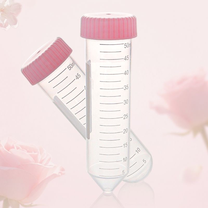 15mL 50mL Pink Centrifuge Tubes | Sterile PP Sample Tubes, RNase DNase Free Conical Bottom Laboratory Tubes