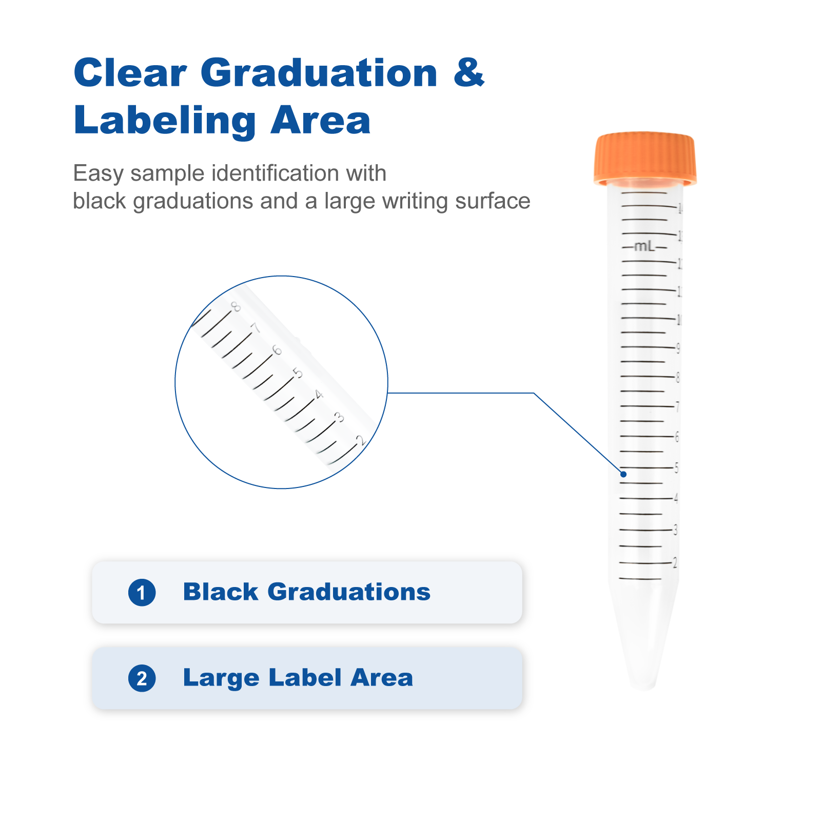 Sterile Conical Centrifuge Tubes, 15 mL and 50 mL | PP, Graduated, DNase/RNase-Free