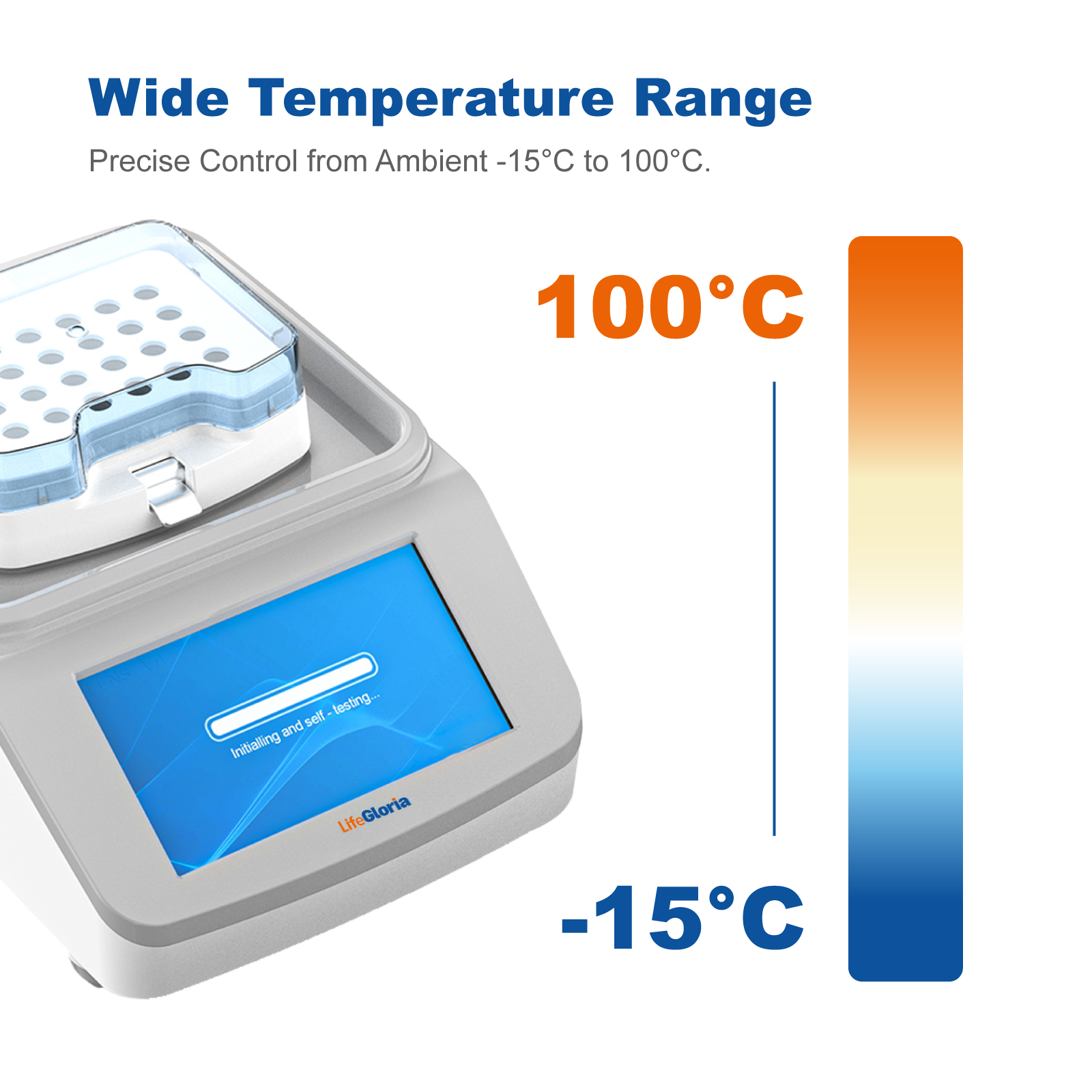 Thermo Mixer with Heating & Cooling | Metal Dry Bath Incubator for Laboratory Sample Mixing