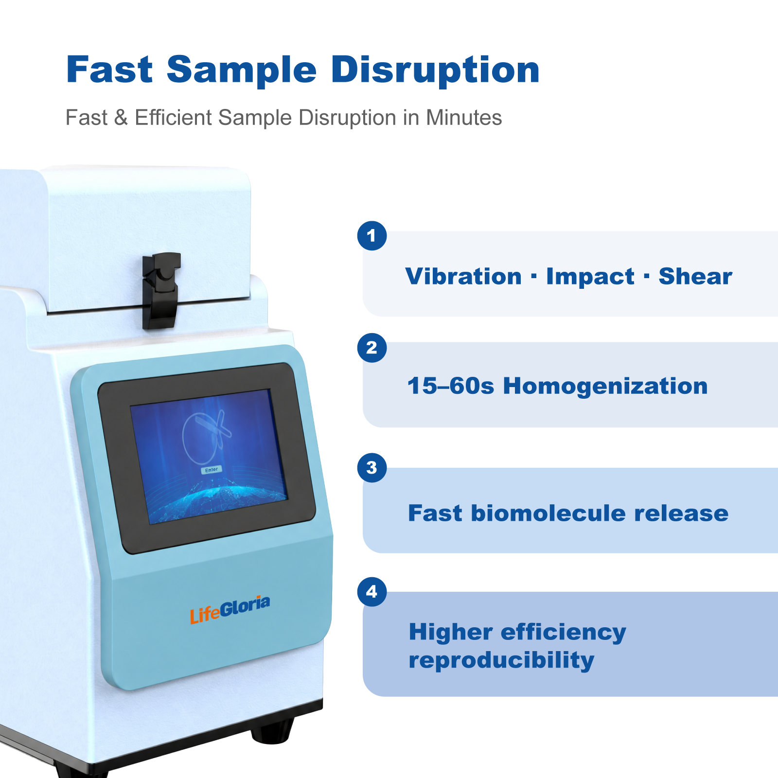 High-Speed Tissue Homogenizer Grinder Tiss-24/48 | 24/48 Sample Bead Mill Homogenizer for DNA RNA Protein Extraction | Laboratory Equipment