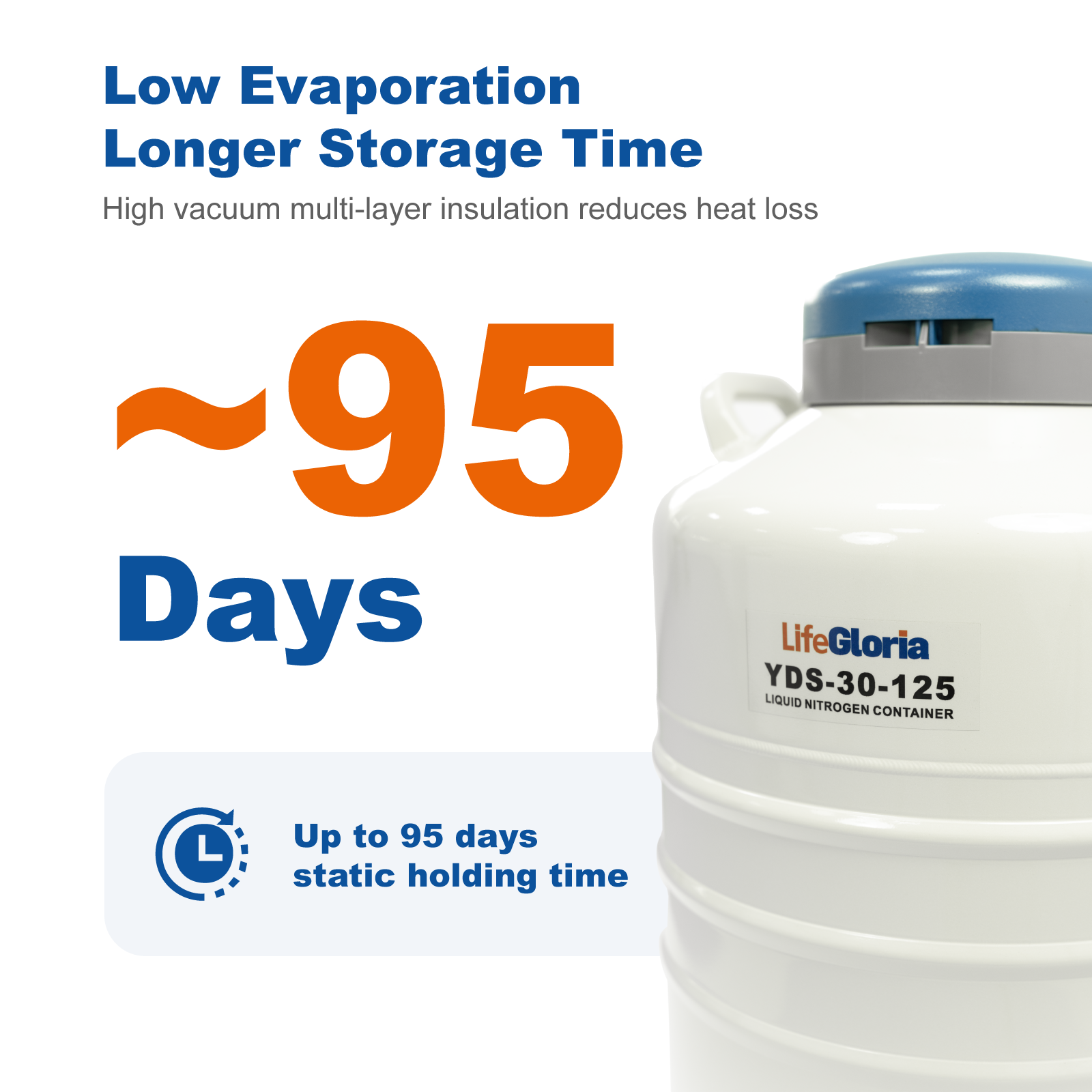 Liquid Nitrogen Biological Container | Cryogenic Dewar Tank (2L–50L) for Stem Cells, Semen, Vaccines and Laboratory Storage