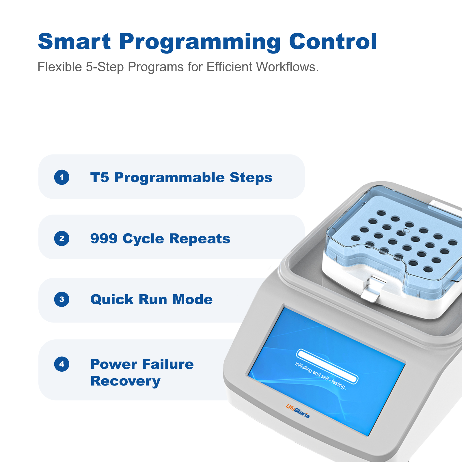 Thermo Mixer with Heating & Cooling | 7-Inch Touch Screen Dry Bath Incubator