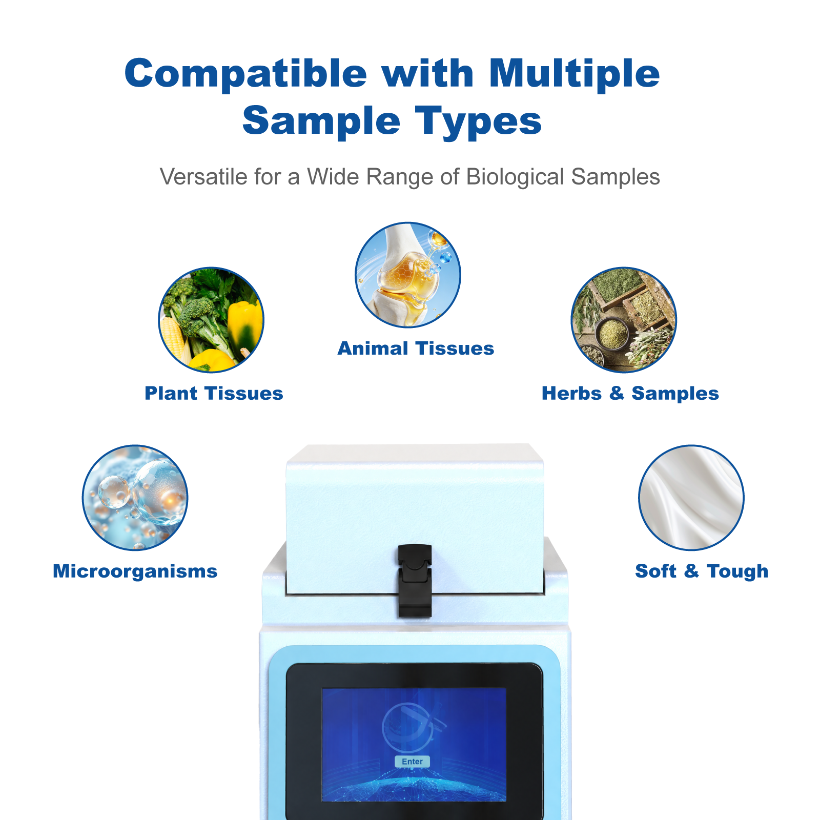 High-Speed Tissue Homogenizer Grinder Tiss-24/48 | 24/48 Sample Bead Mill Homogenizer for DNA RNA Protein Extraction | Laboratory Equipment