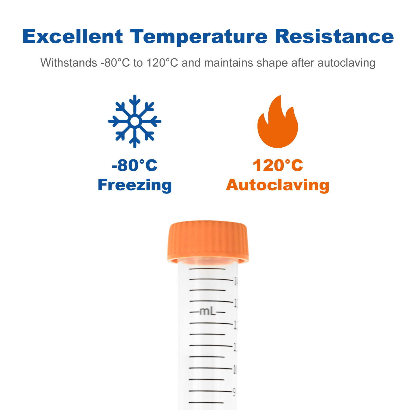 Sterile Conical Centrifuge Tubes, 15 mL and 50 mL | PP, Graduated, DNase/RNase-Free