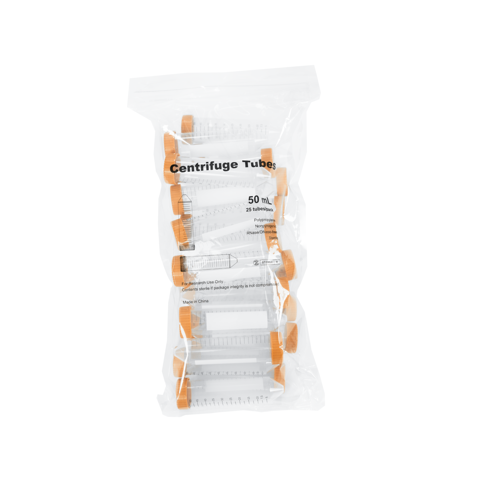 15mL & 50mL Conical Centrifuge Tubes | Sterile PP Graduated DNase/RNase Free Lab Tubes, Autoclavable Laboratory Consumables