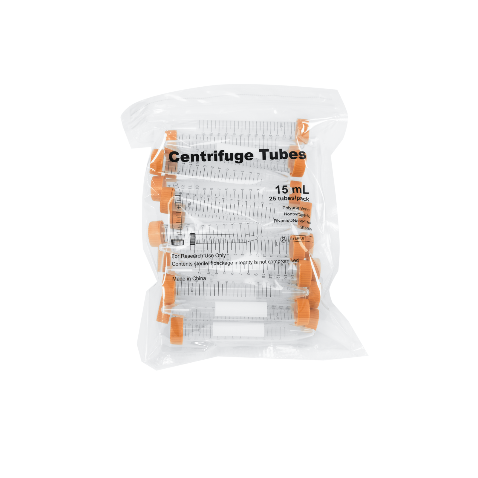 15mL & 50mL Conical Centrifuge Tubes | Sterile PP Graduated DNase/RNase Free Lab Tubes, Autoclavable Laboratory Consumables