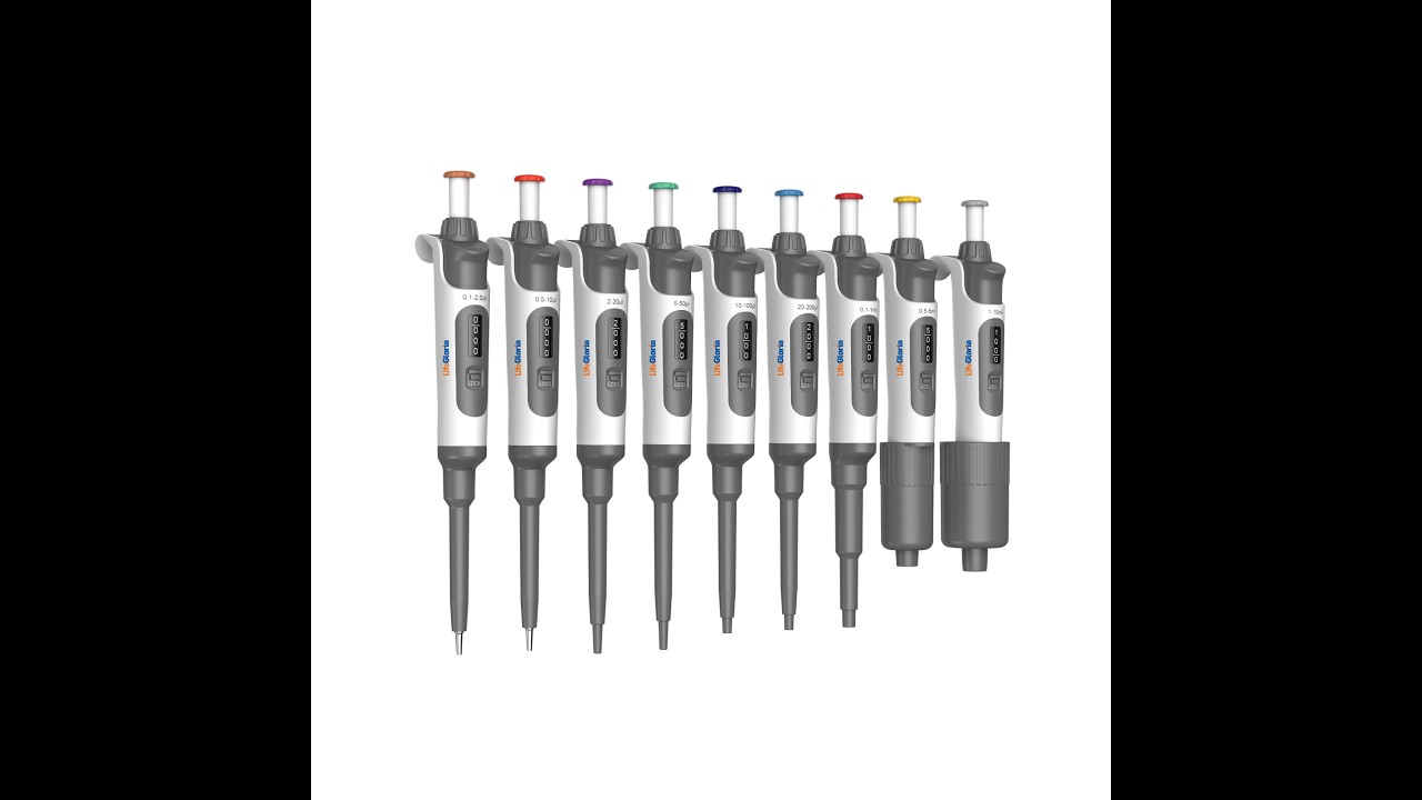 Micropipette Adjustable Volume Single Channel 0.1μL–10mL Fully Autoclavable Precision Lab Pipette for Liquid Handling