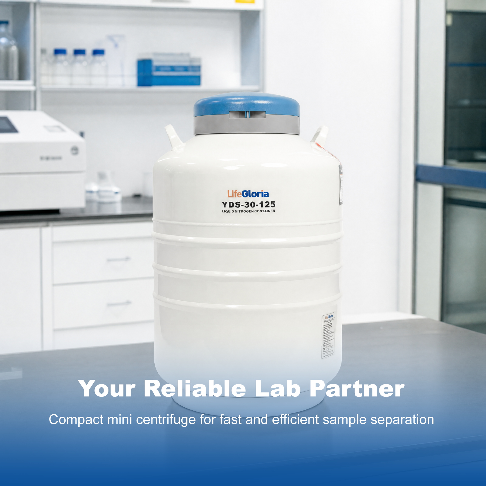 Liquid Nitrogen Biological Container | Cryogenic Dewar Tank (2L–50L) for Stem Cells, Semen, Vaccines and Laboratory Storage