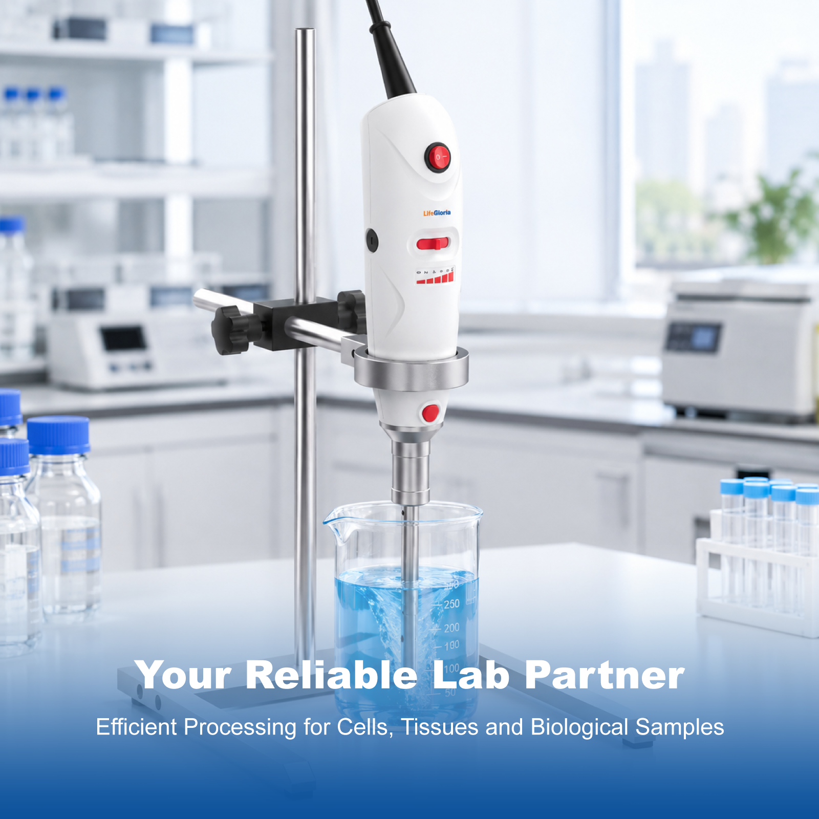 OH301 Handheld Homogenizer, 30,000 RPM Rotor Stator Homogenizer for Laboratory Mixing, Emulsifying & Dispersing