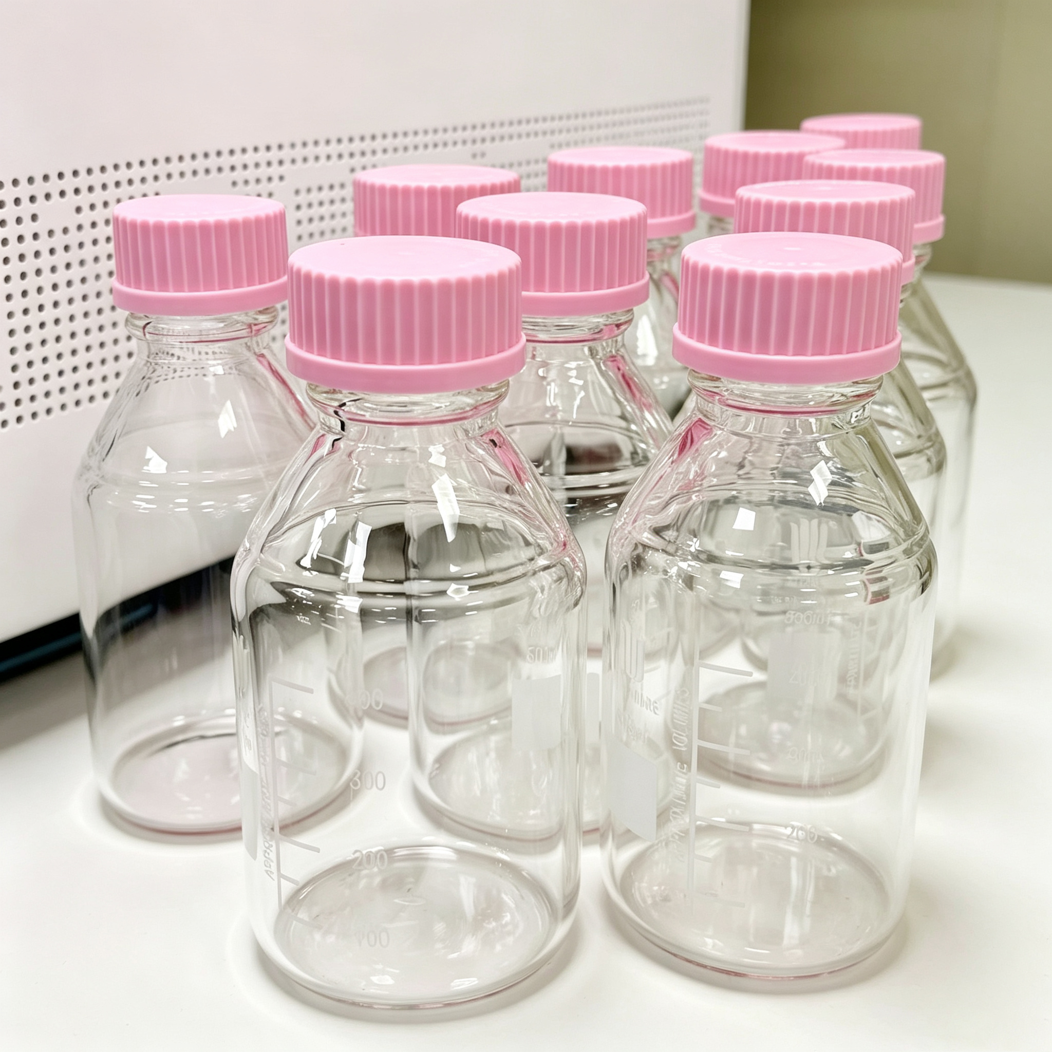 Sterile Media Bottle | Laboratory Reagent Storage Bottle with PP Cap for Cell Culture & Research