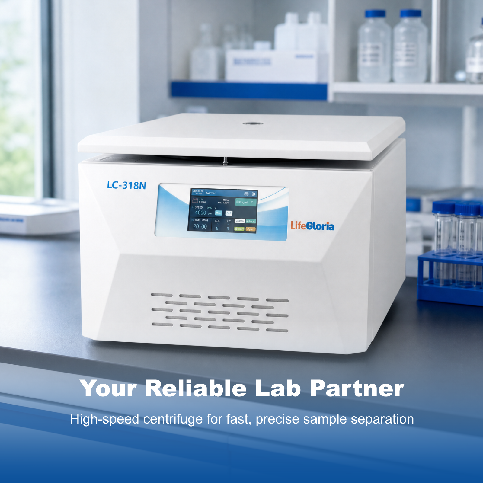 High Speed Laboratory Centrifuge 18500RPM 27100×g Benchtop Wide Voltage 100–240V for Sample Separation