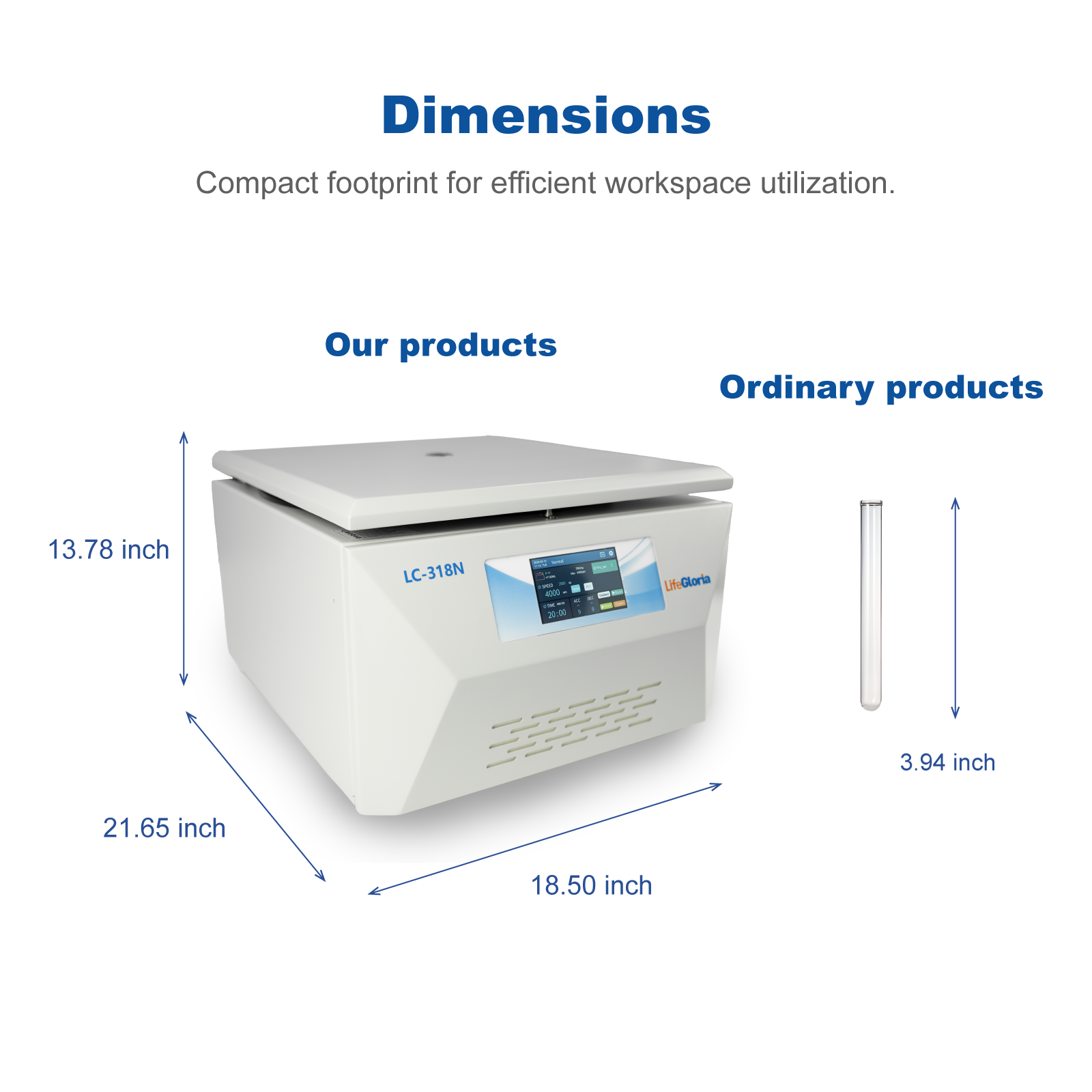 High Speed Laboratory Centrifuge 18500RPM 27100×g Benchtop Wide Voltage 100–240V for Sample Separation