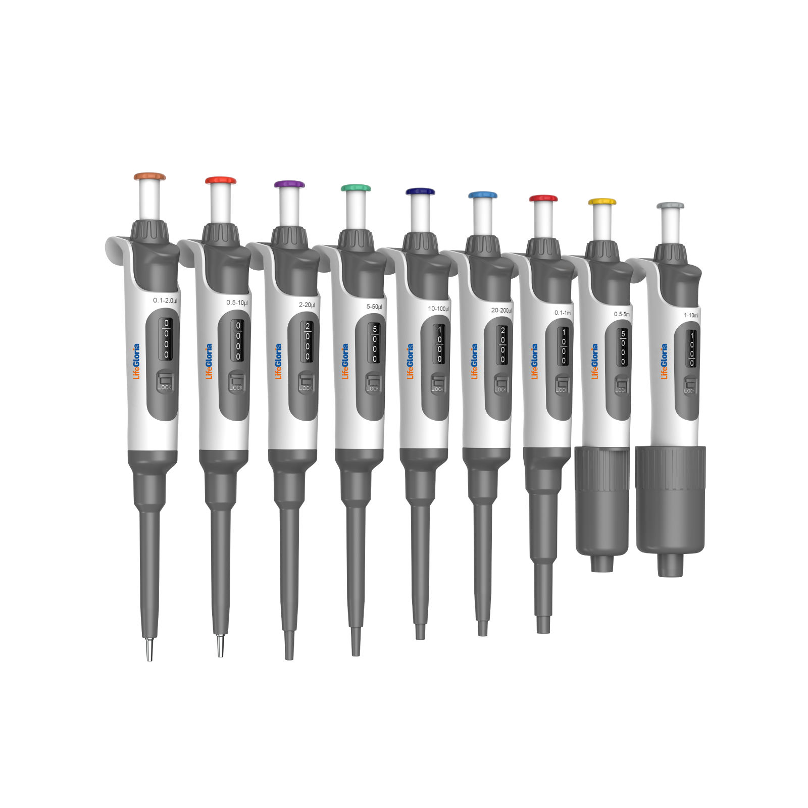 Micropipette Adjustable Volume Single Channel 0.1μL–10mL Fully Autoclavable Precision Lab Pipette for Liquid Handling