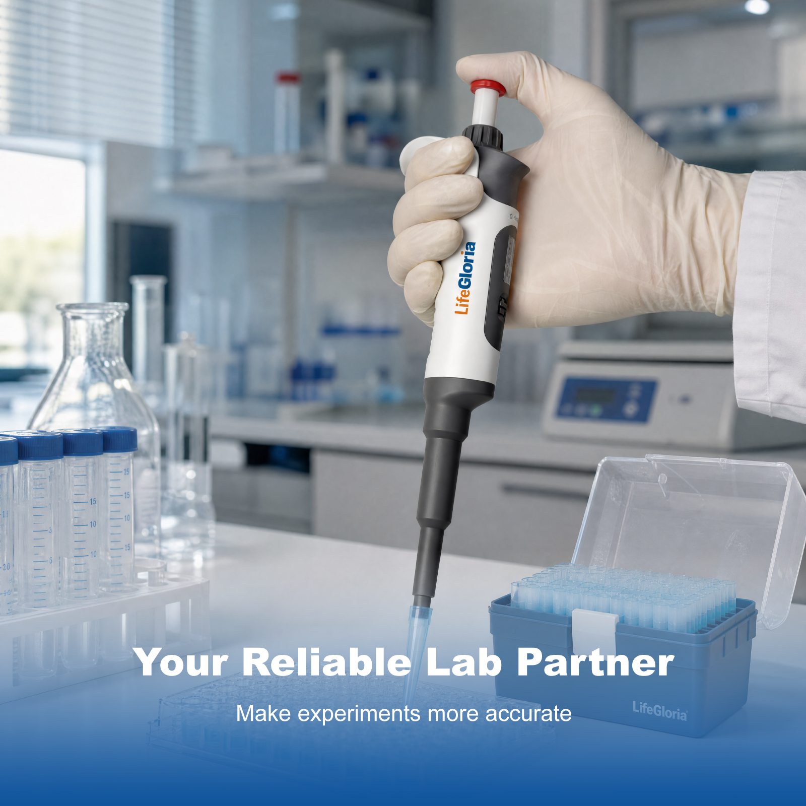 Micropipette Adjustable Volume Single Channel 0.1μL–10mL Fully Autoclavable Precision Lab Pipette for Liquid Handling