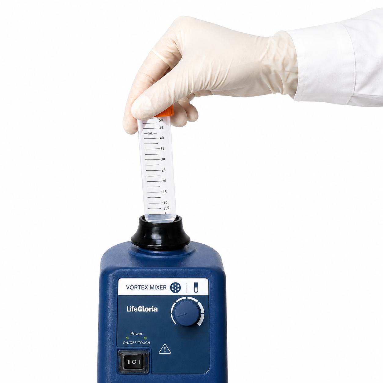 Máy trộn vortex, 0–3000 RPM | Chế độ chạm và liên tục, quỹ đạo 6 mm