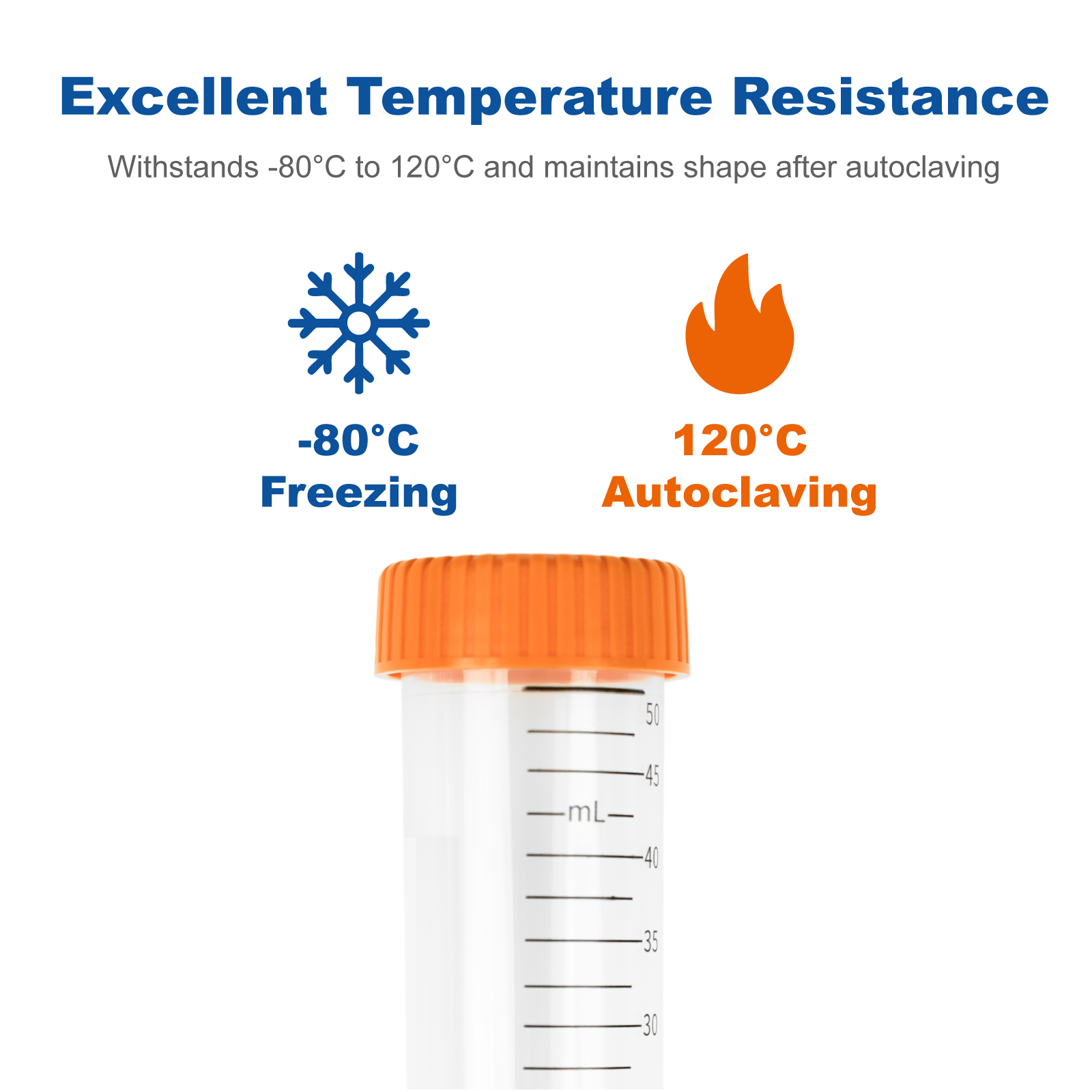 Sterile Conical Centrifuge Tubes, 15 mL and 50 mL | PP, Graduated, DNase/RNase-Free
