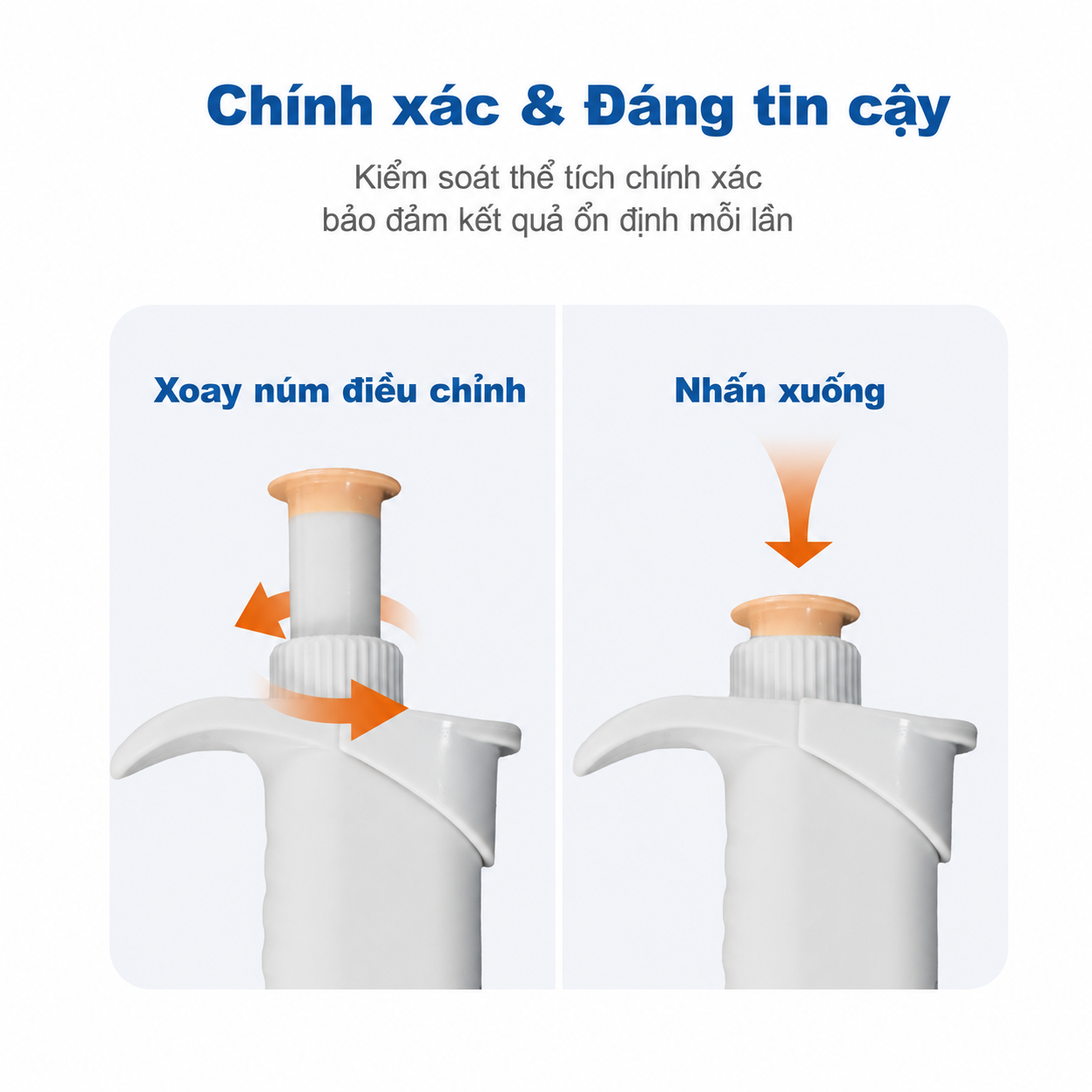 Micropipet một kênh điều chỉnh được | Pipet phòng thí nghiệm có thể hấp tiệt trùng một phần 0.1μL–10mL để xử lý chất lỏng chính xác